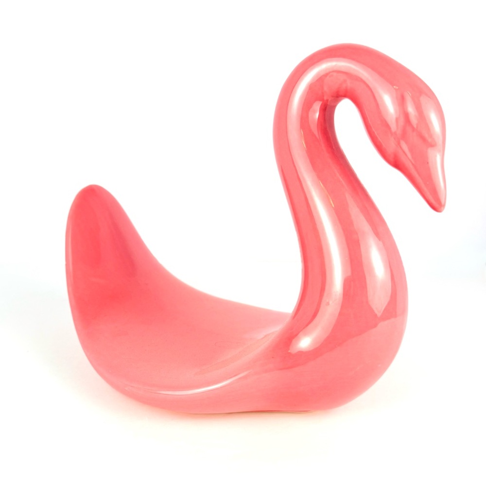 Vintage 1986 Mauve Pink Ceramic Swan Decor Hand Towel Holder. Romance Sweetness - Picture 10 of 12